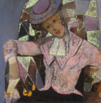 А.Л.Аранышев. Дама с жёлтыми цветами. 2006 г. 60х60 см. Холст, масло.