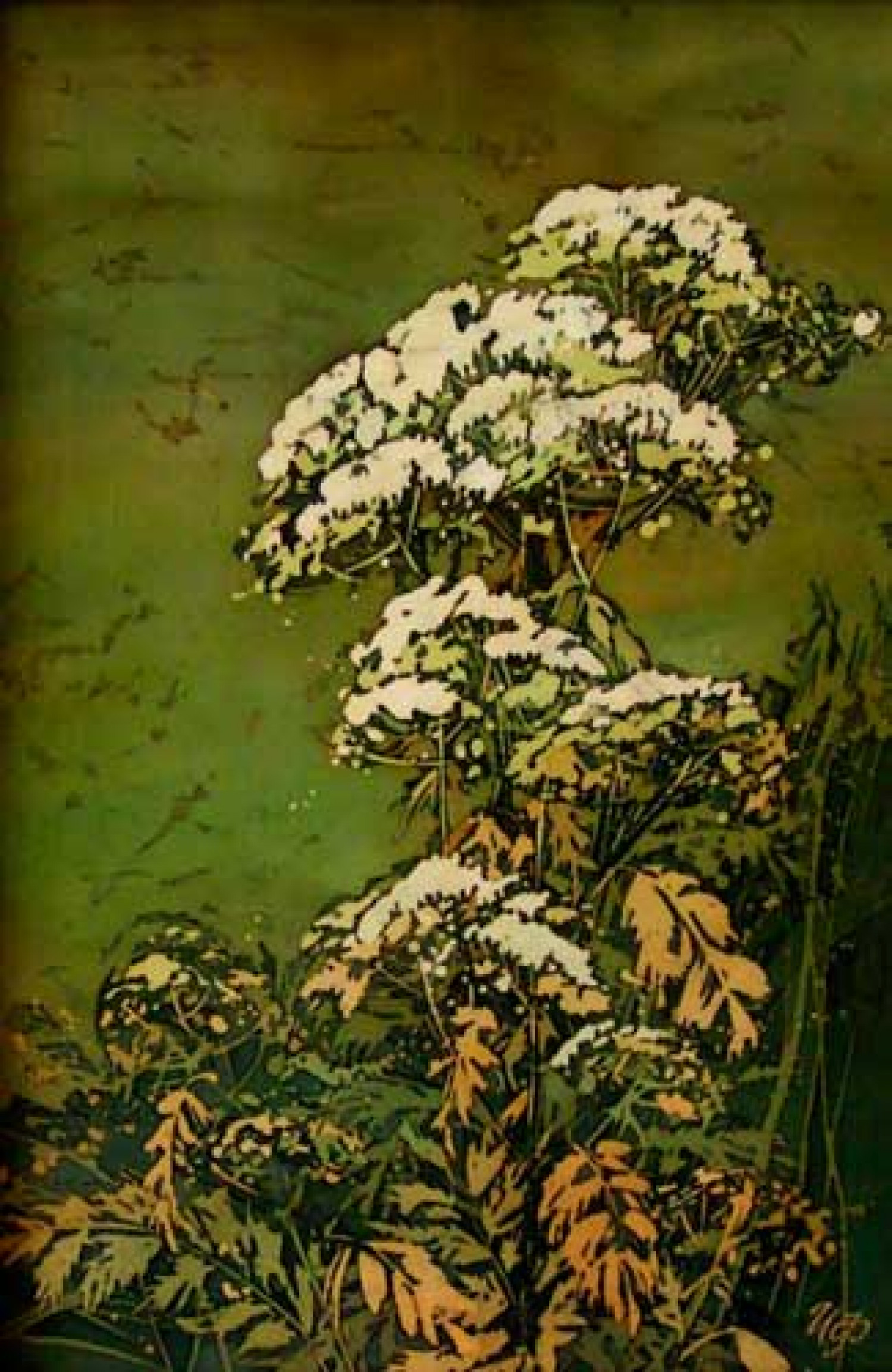 И.Н.Флоринская. Травы №2. 2005 г. 60х40. нат. шёлк, батик.