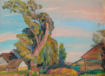 А.А.Карих. Ветры и воробышки. 1996. 58х80см. Х.м..