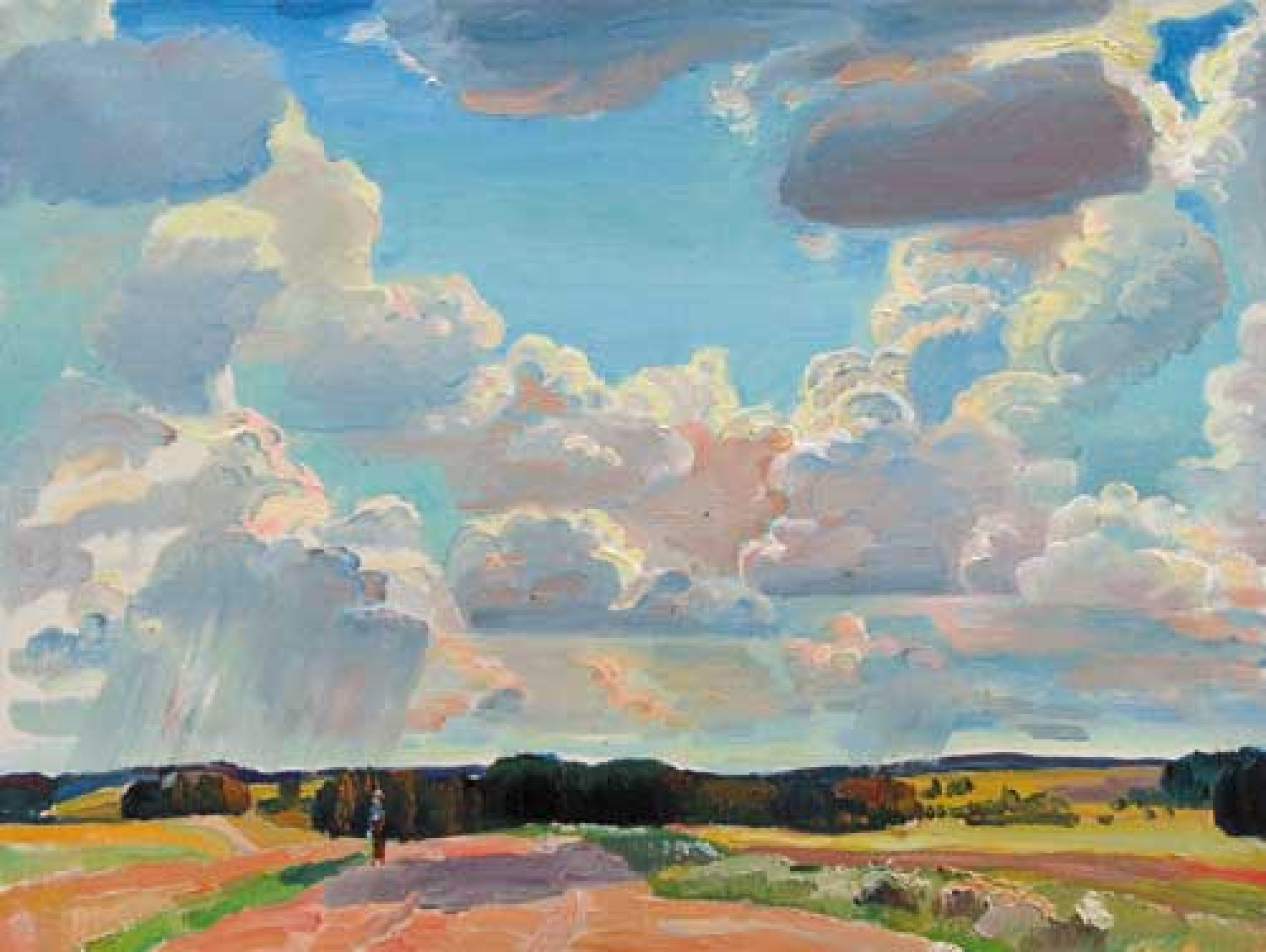А.А.Карих. Рябовские дали. Над Россией небо синее. 2007. 60х80. Х.м.