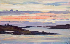 Д.Г.Новиков. Белое море. Ночь. 2007. 50х80 см., холст, масло.