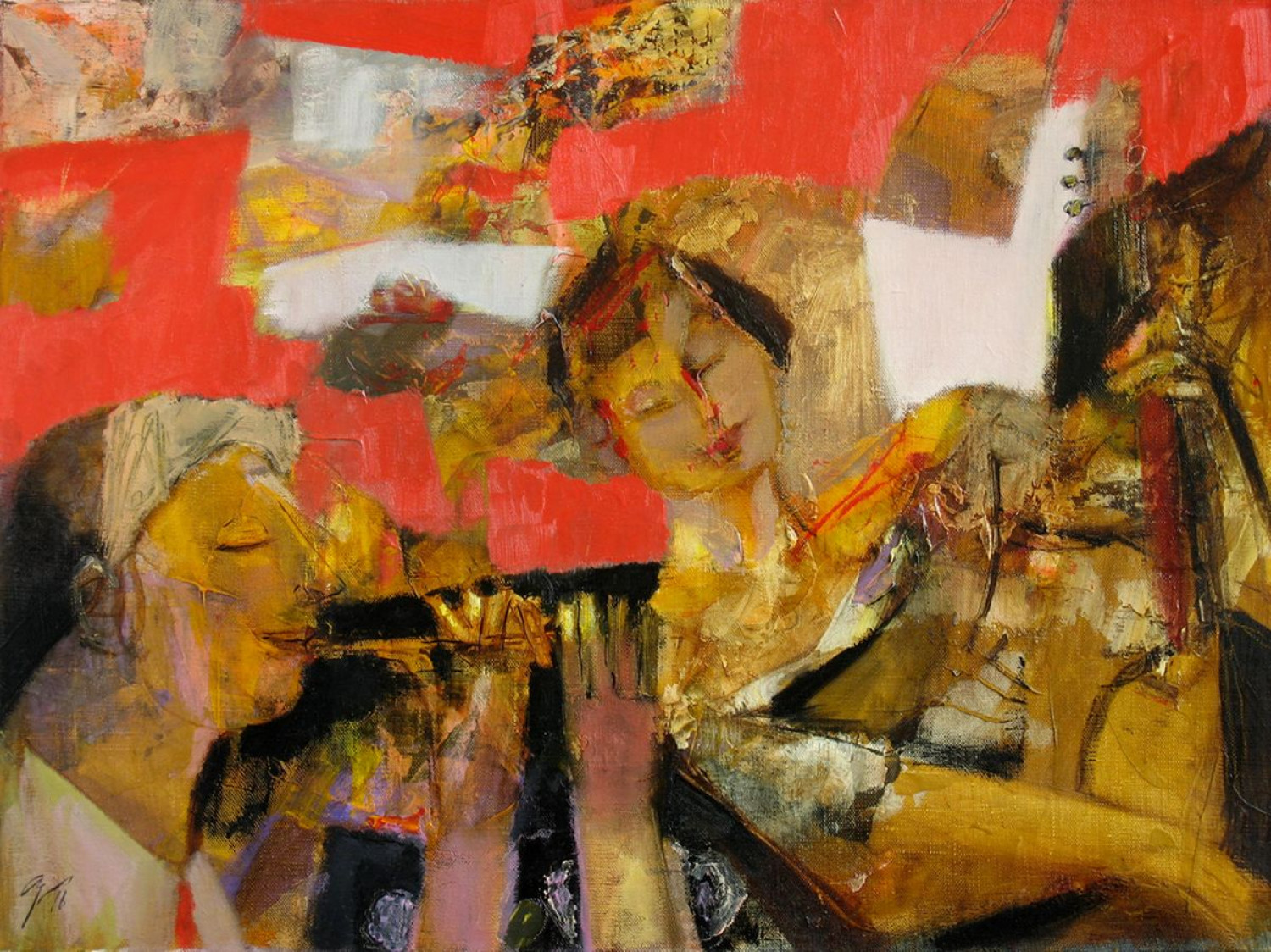 А.Л.Аранышев. Дуэт. 2016 г. 45х60 см. Холст, акрил, масло.