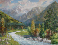 Д.Г.Пак. Гора София, Архыз. 70х90 см.
