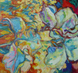 О.Г.Рожков. Цветущий сад. Ирисы. 2006 г. 90Х75.