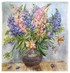 Н.П. Мильто. Люпины. 2012. Бумага, акварель. 46х44 см.