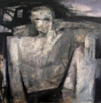А.Л.Аранышев. Мужской портрет. 2014 г. 80х80 см. Холст, акрил, масло.
