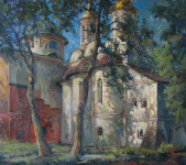 В.А. Назаренко. Июнь в Спасо-Преображенском монастыре. 1999. Х., м. 85х95.