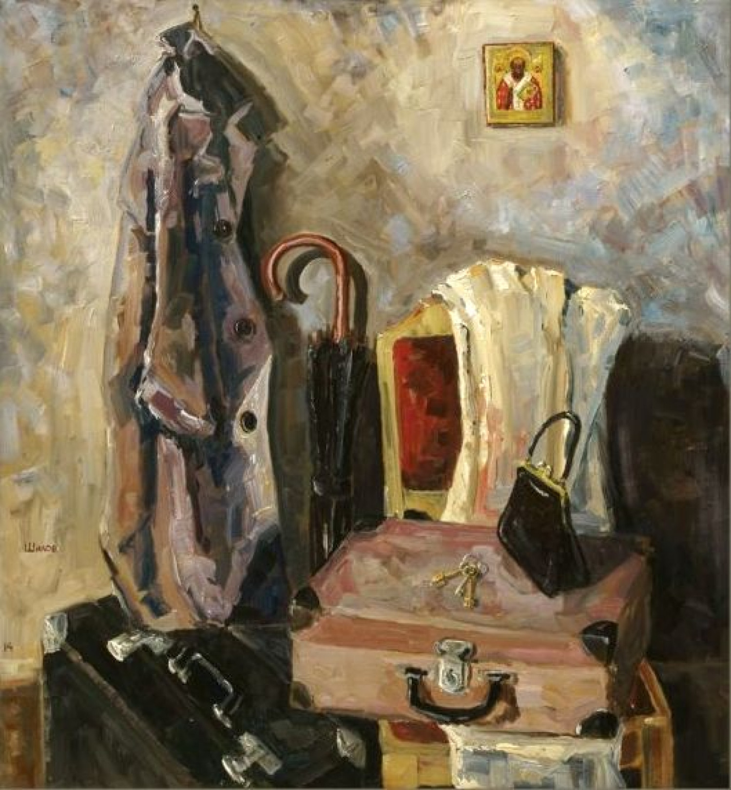 А.Н.Шилов. В эвакуацию. 2014 г. Холст, масло.