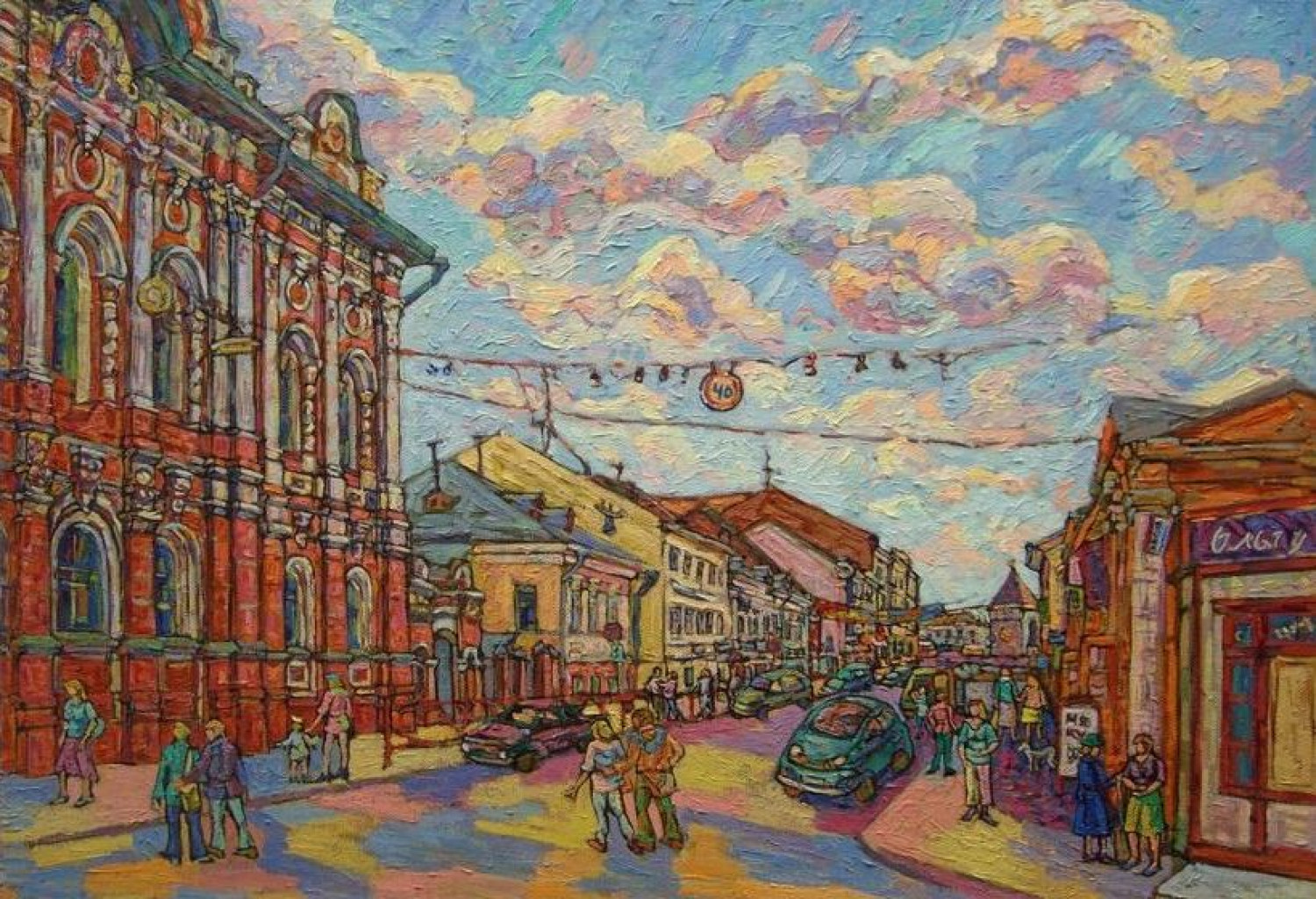 В.И.Затучный. Городской пейзаж. Х.м. 69х103 см. 2003 г.